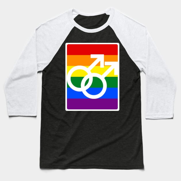 LGBT Gay Pride - Male Symbol Baseball T-Shirt by gayprideandpassion